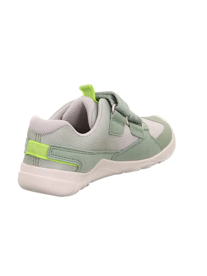 Barfuß Leder-Sneakers "Trace" in Grün/ Weiß