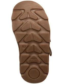 Barfuß Leder-Winterboots in Braun