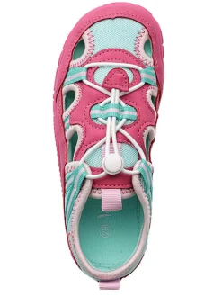 Barfuß-Halbsandalen in Pink/ Türkis