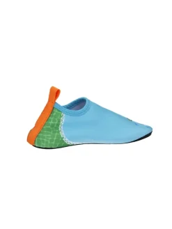 Barfuß-Schuh Dino in Blau/Grün