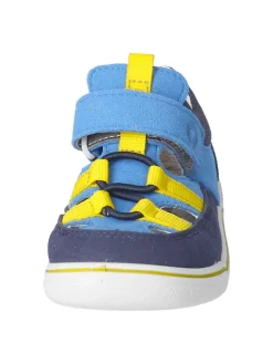 Barfußschuhe in Blau/ Gelb