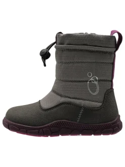 Barfuß-Winterboots in Hellgrau/ Lila