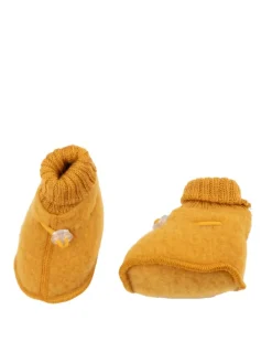 Booties Krabbelschuhe Merino-Wolle in gelb