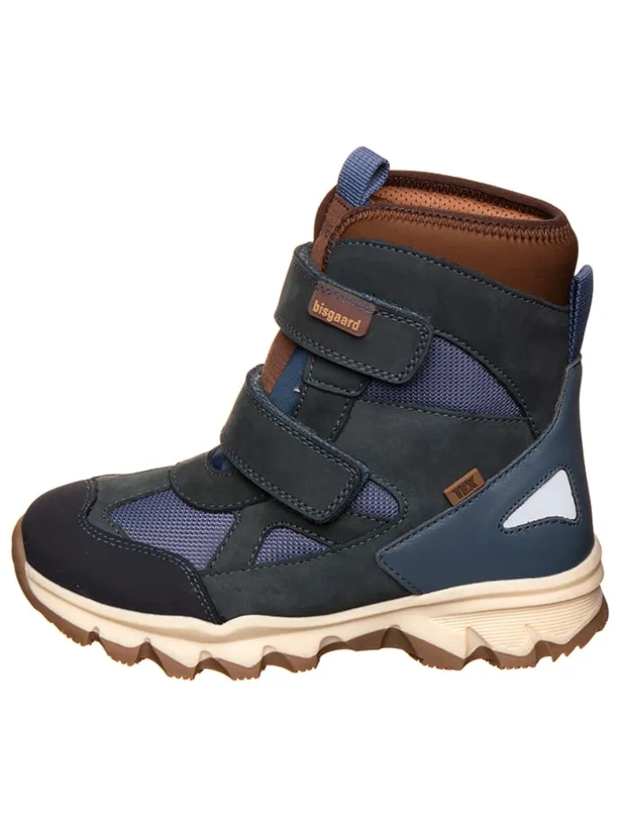 Boots in Dunkelblau/ Braun