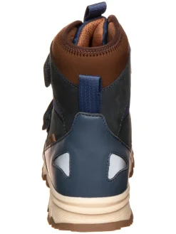 Boots in Dunkelblau/ Braun