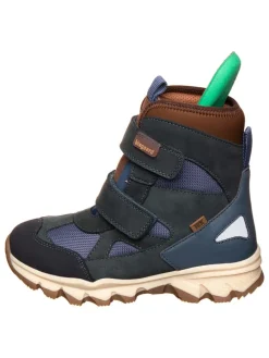 Boots in Dunkelblau/ Braun