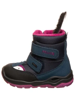 Boots in Dunkelblau/ Pink