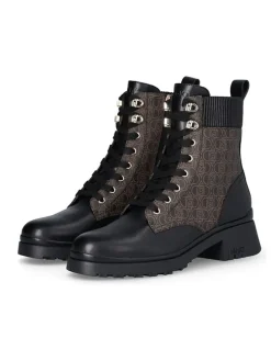 Boots in Schwarz/ Hellbraun