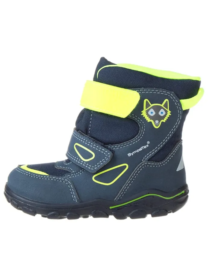 Boots "Kenan" in Dunkelblau/ Gelb