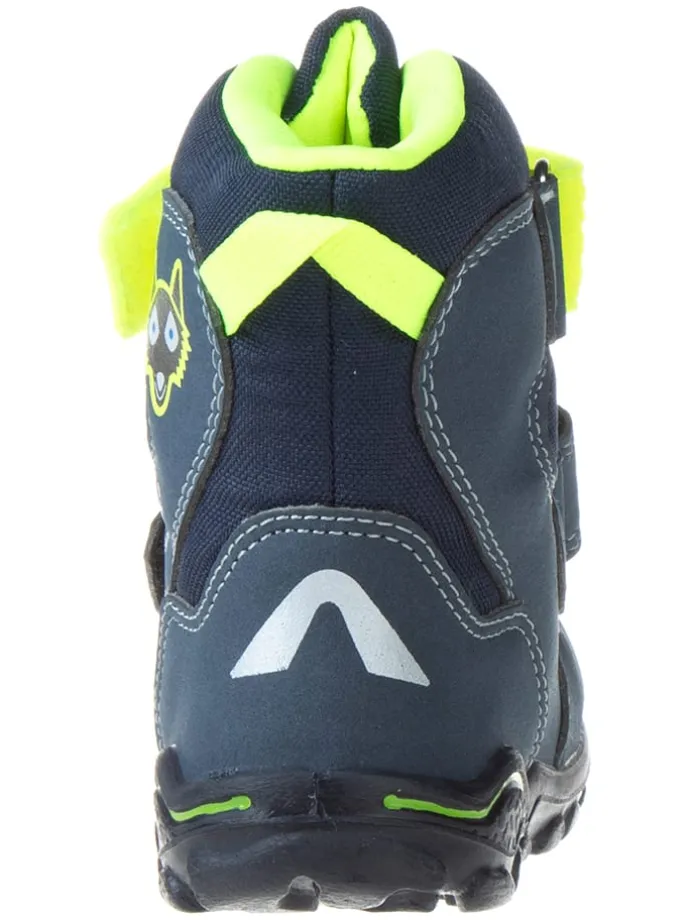 Boots "Kenan" in Dunkelblau/ Gelb