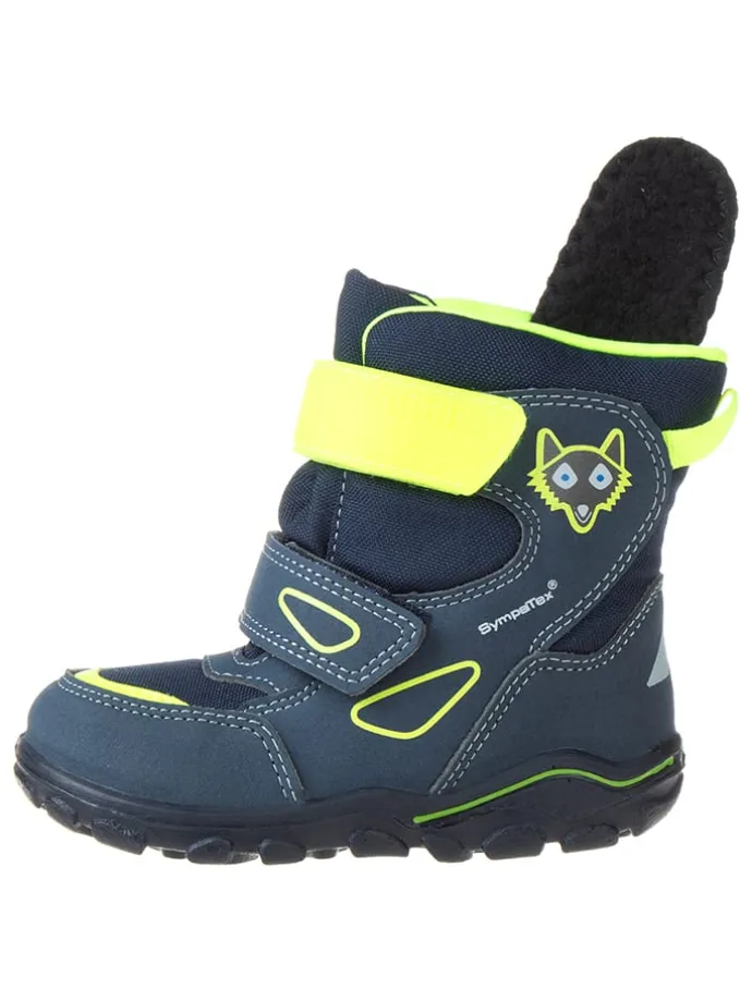 Boots "Kenan" in Dunkelblau/ Gelb