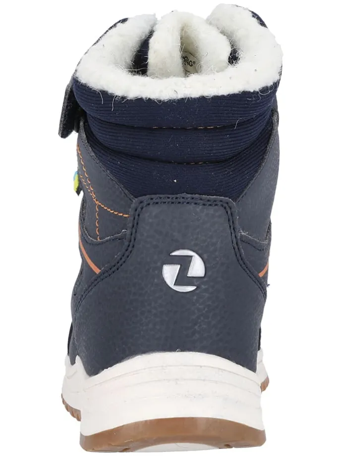 Boots "Rincet" in Dunkelblau/ Orange