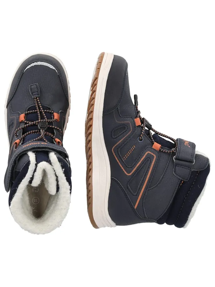 Boots "Rincet" in Dunkelblau/ Orange