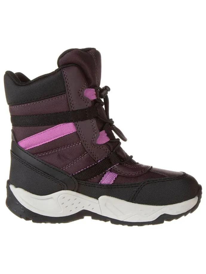 Boots "Sentiero" in Aubergine/ Schwarz