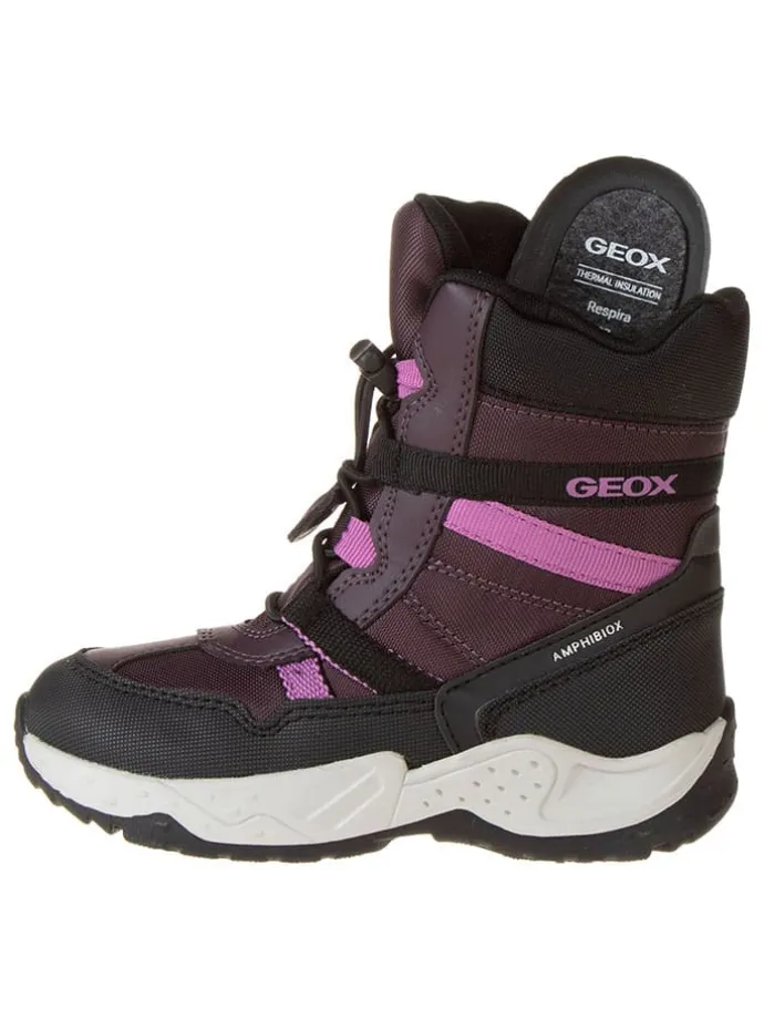 Boots "Sentiero" in Aubergine/ Schwarz