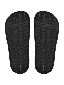 BVB Badeschlappen Logo neon in Schwarz