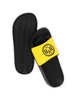 BVB Iconic Lifestyle Badeschlappen in schwarzgelb