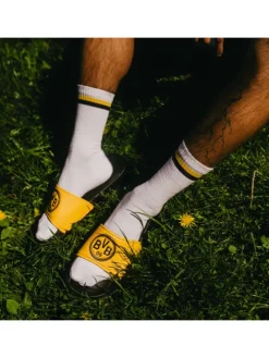 BVB Iconic Lifestyle Badeschlappen in schwarzgelb