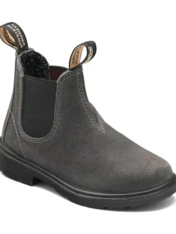 Chelsea Boot "2594 Steel Grey Waxed Suede (Kids)" in Grau