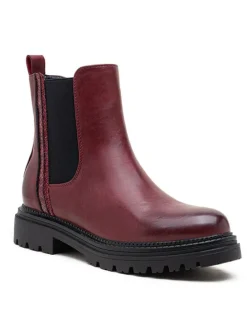 Chelsea-Boots in Bordeaux