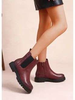 Chelsea-Boots in Bordeaux