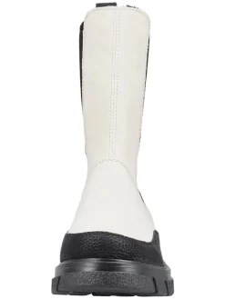 Chelsea-Boots in Schwarz/ Creme