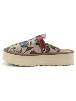 Clogs in Bunt/ Creme