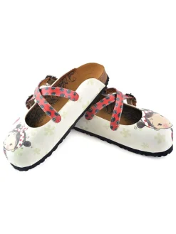 Clogs in Creme/ Bunt