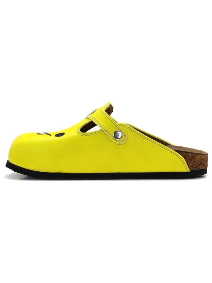 Clogs in Gelb/ Türkis