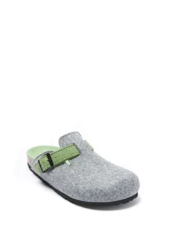 Clogs in Grau/ Grün