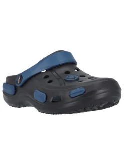 Clogs "Naike" in Schwarz/ Dunkelblau