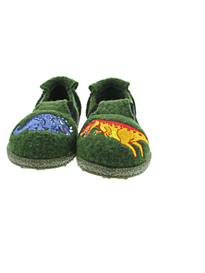 Dinos 2.0 Hausschuh Grün