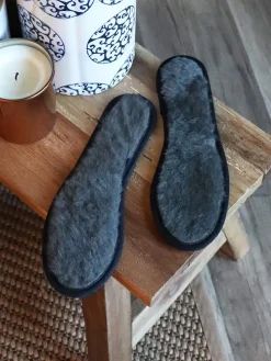 2er-Set: Lammfell-Einlegesohlen in Anthrazit