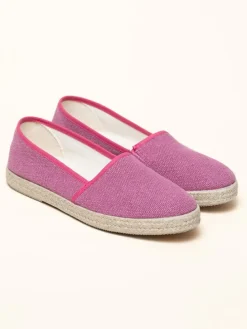Espadrilles "Camping Linen uni V" in Lila