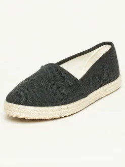 Espadrilles "Camping Linen uni V" in Schwarz