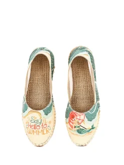 Espadrilles in Beige/ Bunt