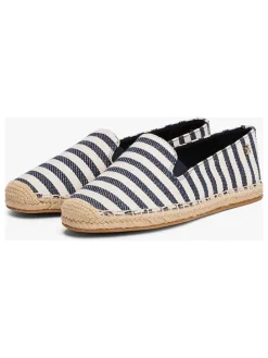 Espadrilles in Dunkelblau/ Weiß
