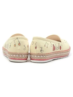 Espadrilles in Hellgelb/ Bunt