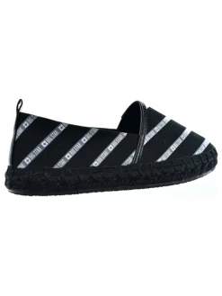 Espadrilles in Schwarz/ Weiß