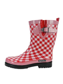 Gummistiefel Checkered in rot