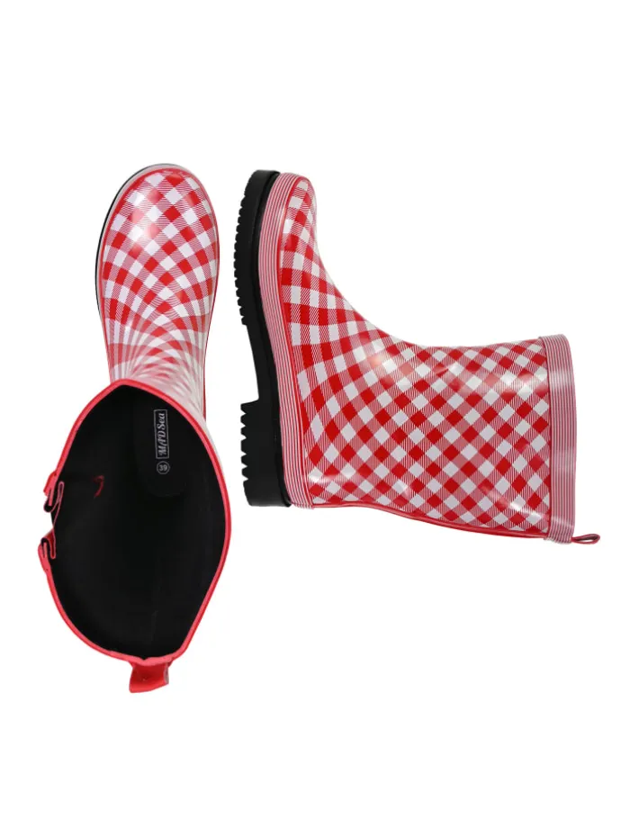 Gummistiefel Checkered in rot