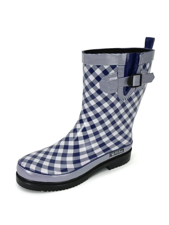 Gummistiefel Checkered in dunkelblau