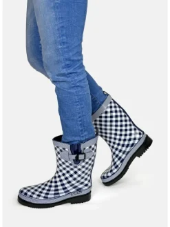 Gummistiefel Checkered in dunkelblau