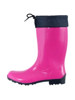 Gummistiefel de Fieselregen Langschaft in fuchsia/dunkelblau