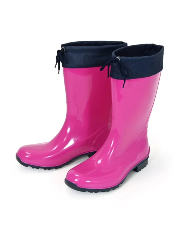 Gummistiefel de Fieselregen Langschaft in fuchsia/dunkelblau