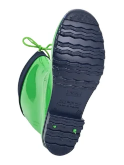 Gummistiefel de Fieselregen Langschaft in hellgrün/dunkelblau