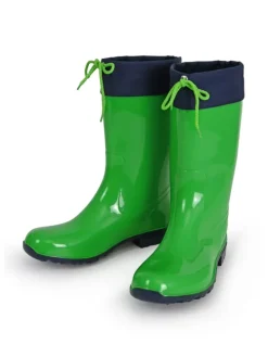 Gummistiefel de Fieselregen Langschaft in hellgrün/dunkelblau