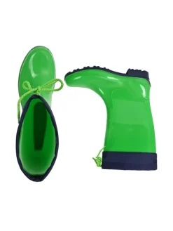 Gummistiefel de Fieselregen Langschaft in hellgrün/dunkelblau