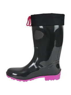 Gummistiefel de Fieselregen Langschaft in schwarz/fuchsia