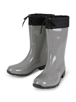 Gummistiefel de Fieselregen Langschaft in silbergrau/schwarz